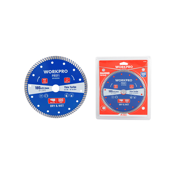 Lưỡi cưa đĩa cắt kim cương Turbo, Ultrathin Turbo để cắt chuyên nghiệp 230x22.2x7mm Workpro - WP405057