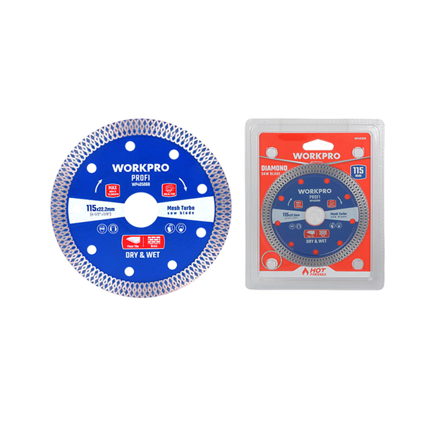 Lưỡi cưa đĩa cắt kim cương Turbo, răng lưới siêu mỏng 125x22.2x10mm Workpro - WP405061