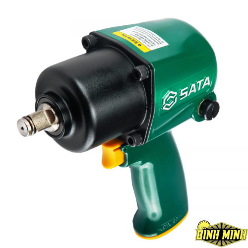 Máy vặn bulong, hoạt động bằng khí nén, 1/2 inch, lực xoắn 750Nm, dùng trong garage sửa xe ô tô, SATA - 01118 
