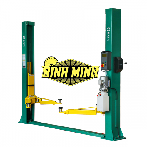 Cầu nâng 2 trụ giằng dưới, tải trọng nâng: 4 tấn, hoạt động bằng điện 380V, dùng trong garage sửa xe ô tô,  SATA - AE5002-3