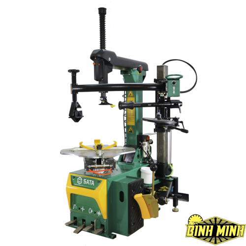 Máy ra vào lốp xe ô tô thiết kế cột nghiêng, có bộ trợ giúp, hoạt động bằng điện 380V, dùng trong garage sửa xe ô tô, SATA - AE1022H-3