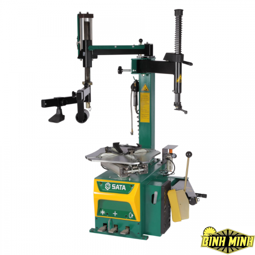 Máy ra vào lốp xe ô tô cần lắc, có bộ trợ giúp, hoạt động bằng điện 220V, dùng trong garage sửa xe ô tô, SATA - AE1021H