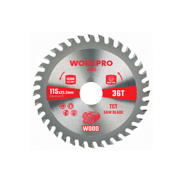 Lưỡi cưa cắt gỗ, loại cơ bản, kích thước: 180x25.4x40T Workpro - WP405310