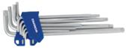 Bộ lục giác S2 đầu hình sao, kiếu chữ L, loại dài, 9 cái (T10,T15,T20,T25,T27,T30, T40,T45,T50), thép hợp kim CR-V Workpro - WP222036