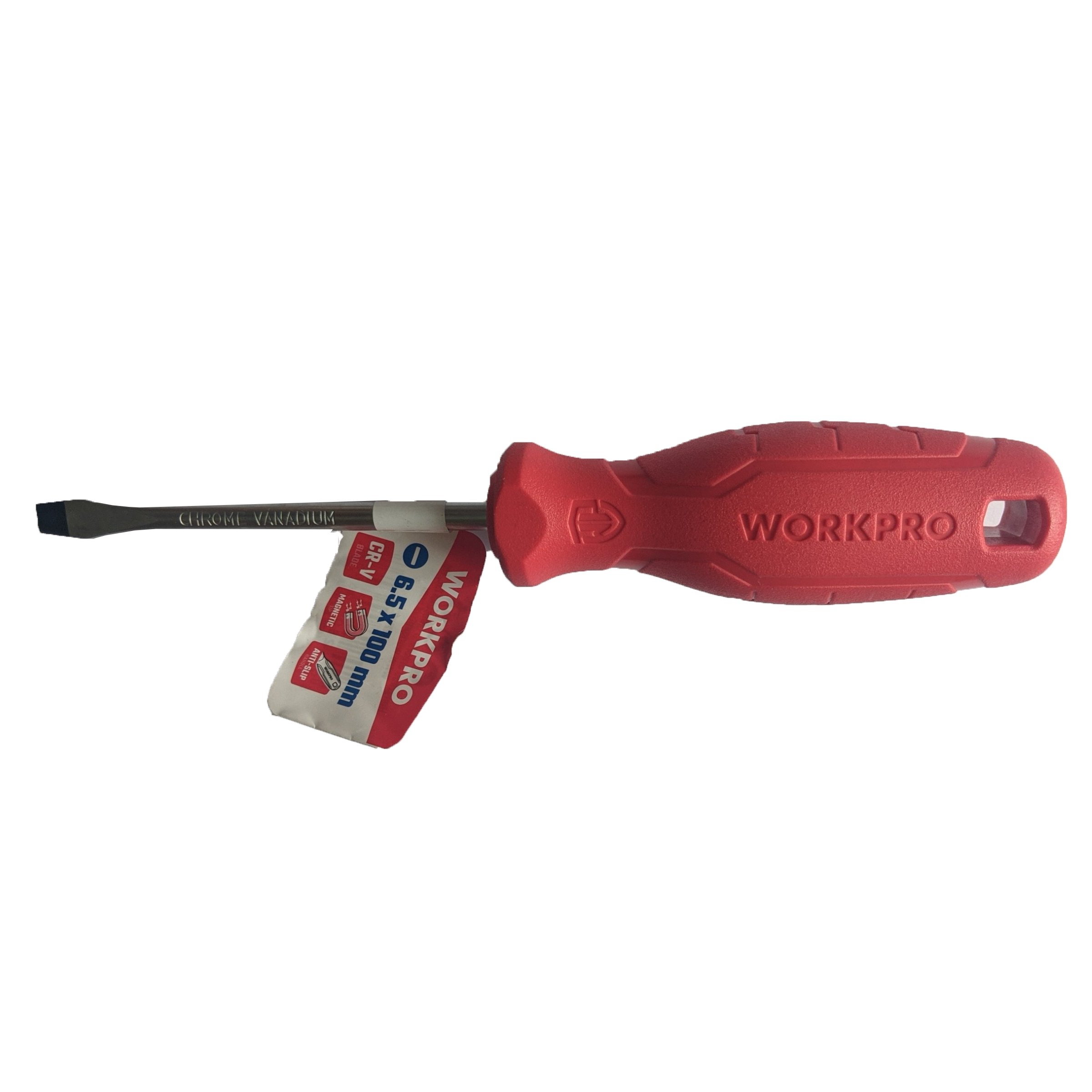 Tua vít đầu dẹt, kích thước 6.5x100mm, thép hợp kim CR-V Workpro - WP221003