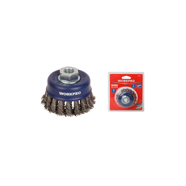 Bàn chải cốc có đai ốc M14x2, kích thước: 125mm Workpro - WP407046