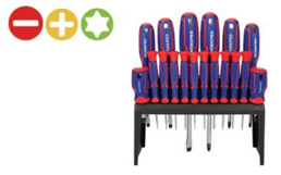 Bộ Tua vít 18 cái gồm các tua vít đầu hình hoa khế, đầu dẹt, đầu sao, thép hợp kim CR-V Workpro - WP200506