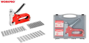 Bộ kìm bấm ghim gỗ 3 trong 1 (bấm được 3 loại ghim chữ U, ghim chữ T và ghim thường kích thước 4-14mm Workpro - WP223005