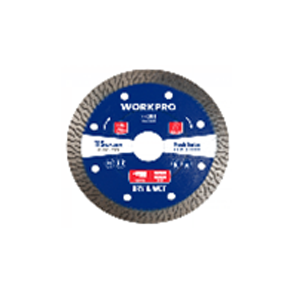 Lưỡi cưa đĩa cắt kim cương Turbo, răng loại Y siêu mỏng 125x22.2x10mm  Workpro - WP405071