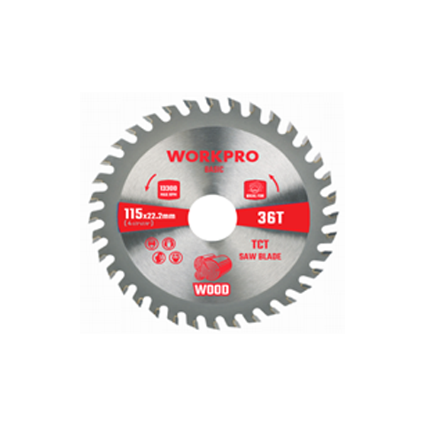 Lưỡi cưa cắt gỗ, loại cơ bản, kích thước: 180x25.4x60T Workpro - WP405312